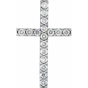 0.25 CT Petite Diamond Cross Necklace