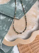 Bloodstone Silver Necklace