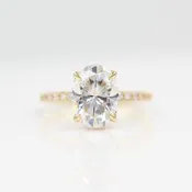 The Athena Hidden Halo Engagement Ring (Oval)