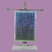 Hand-Painted Earring Holder – Lavender Design | Classic Series