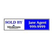 6″x24″ Agent-Specific “Sold By” Sign Polystyrene 1 sided