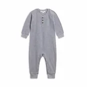 Ashen Crosby Waffle Henley Romper - Kendi