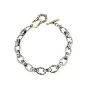 Armenta Champagne & White Diamond Pavé Chain Link Bracelet