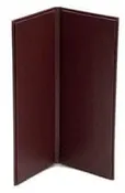 11" x 4 1/4" - Plaza Menu Covers (25 covers/pack) - 2 Panel / 2 View - Black