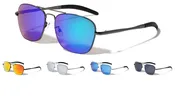 Aviator Sunglasses with Anti Slip Temples and Color Mirror Lenses