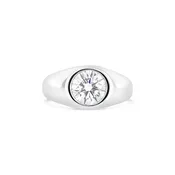 10K White Gold Mens Diamond Ring