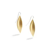 18K Yellow Gold Cocoon Pendant Earrings~50mm