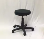 Adjustable Black Spinning Stool (foot ring optional)