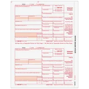 1099-INT Interest 2 Up Federal Copy A