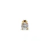 0.62ctw Round Brilliant Cut Diamond Screw Back Stud Earring
