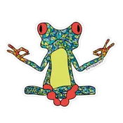 3" Yoga Frog Sticker