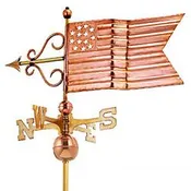 AMERICAN FLAG WEATHERVANE (POLISHED)
