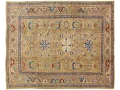 19th Century Sultanabad Wool Rug 10 X 13