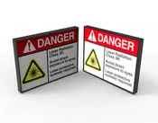 Illuminated Laser Safety Sign ANSI Standard Danger