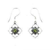 (250RPE) Sterling Silver Peridot Earrings