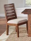 A-America Anacortes Ladderback Side Chair Uph Seat in Salvaged Mahogany
