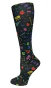 12" Soft Comfort Compression Socks Medical Symbols Black