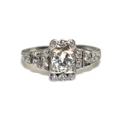 Antique 1920 Art Deco Old European Cut Diamond Engagement Ring — Glitz Jewelers