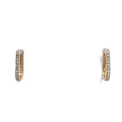0.08ctw Lab-Grown Diamond Huggie Hoop Earrings in 14kt Yellow Gold