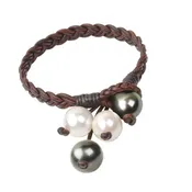 Boho Tassel Bracelet, Tahitian and Freshwater