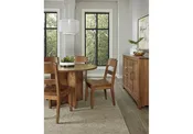 48 INCH ROUND TABLE W/ WOOD BASE