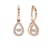 10K Rose Gold Diamond Rhythm of Love Earrings