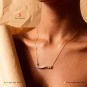 18KR DIAMOND NECKLACE GW: 2.38GM, DIA WT: 0.11CT
