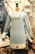 All Layered Up Light Green Long Sleeve Casual Tee