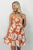 Amalfi Coast Strapless Mini Dress