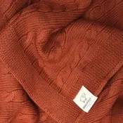 Baby Blanket - Italian Pure Merino Wool - Rust