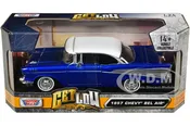 1957 CHEVROLET BEL AIR LOWRIDER CANDY BLUE 1/24 DIECAST MODEL MOTORMAX 79030