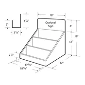 17 5/8” 3 Step Display