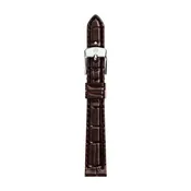12mm Chocolate Brown Croco-Calf Embossed Leather Strap