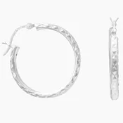 25mm Diamond Cut Hoop Earrings