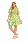 Elings Yellow Floral Dress