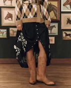 Stetson & THE GREAT. The Basket Weave Cowboy Boot. -- Rusted Tan