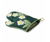 11" x 6" Oven Mitt - MC White Plumeria Design