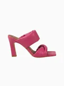 Alohas Twist Strap Magenta Leather Sandals