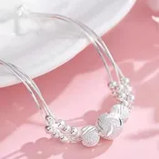925 Sterling Silver Bead Chain Bracelet