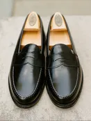 Black Leisure Hand-sewn Penny Loafer by Alden