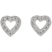 A Touch of Love Open Heart Pave Stud Earrings