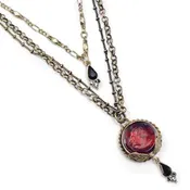 Akantha Long Glass Intaglio Necklace