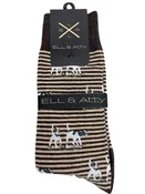 Al Dixon Private Label Dress Socks - Brown - Dog Logo