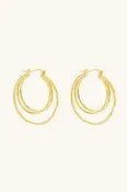 American Woman Hoop Earrings - Gold