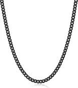 3.5 mm Black Stainless Steel Cuban Chain