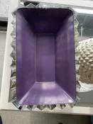 11" Painted Rectangular Glass Dish