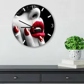 #20 FELLY Red Lips Acrylic Wall Clock