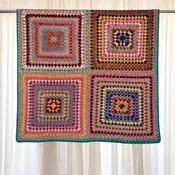 Crochet Granny Square Throw Blanket — SANITHRIFT