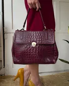 00s Brahmin Croc Embossed Bag