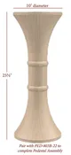 10" Waterfall Table Pedestal